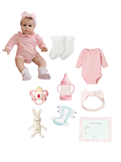 Мягконабивная кукла Реборн девочка Ия, 55 см-6