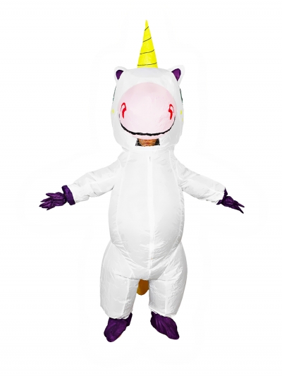 Надувной костюм Единорог, белый-4