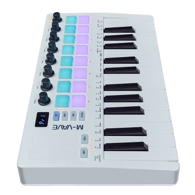 Беспроводная MIDI-клавиатура M-VAVE SMK-25 II белая-4